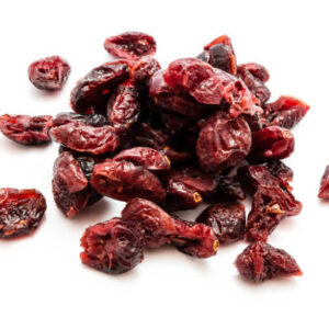 Dried cranberry isolated on white background