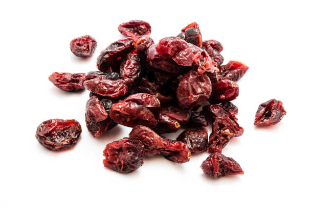 Dried cranberry isolated on white background
