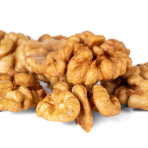 Walnut kernel isolated on white background. healthy food.